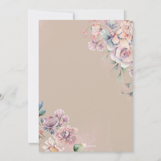 Fairy eerste verjaardag betoverde tuinfeest kaart (Achterkant)