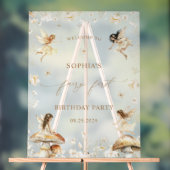 Fairy eerste verjaardag Boho Welkom Acryl Teken Acryl Bord (Neutraal)