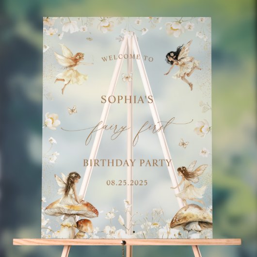 Fairy eerste verjaardag Boho Welkom Acryl Teken Acryl Bord (Neutraal)