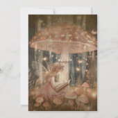 Fairy Eerste Verjaardag Bos Paddestoel Whimsical Kaart (Achterkant)