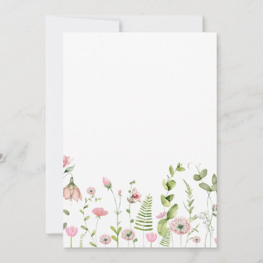 Fairy Eerste Verjaardag Bos Waterverf Schattige Me Kaart (Achterkant)