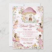 Fairy eerste verjaardag foto dank u kaart (Voorkant)