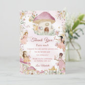 Fairy eerste verjaardag foto dank u kaart (Staand voorkant)