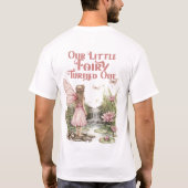 Fairy eerste verjaardag gepersonaliseerde familie t-shirt (Achterkant)