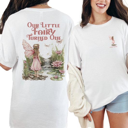 Fairy eerste verjaardag gepersonaliseerde familie t-shirt