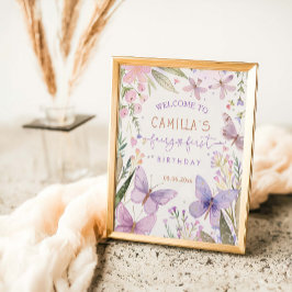 Fairy Eerste Verjaardag Meisje 1e Verjaardag Feest Poster