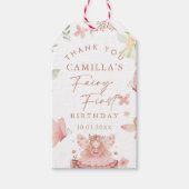 Fairy eerste verjaardag meisje dank u cadeaulabel (Voorkant)