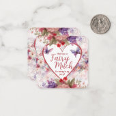 Fairy eerste verjaardag mini dank u notitiekaartje (Voorkant / Achterkant in situ)