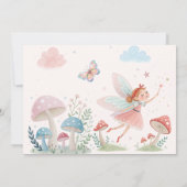 Fairy eerste verjaardag roze grillige kasteel foto kaart (Achterkant)