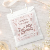 Fairy Eerste Verjaardag Roze Lief Meisjes Dagfeest Bedankzakje (Geknipt)