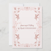 Fairy Eerste Verjaardag Roze Lief Meisjes Dagfeest Kaart (Achterkant)