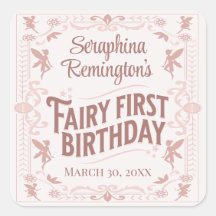Fairy Eerste Verjaardag Roze Lief Meisjes Dagfeest