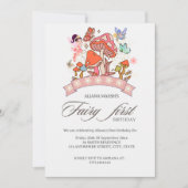 Fairy eerste verjaardag schattige Waterverf padden Kaart (Voorkant)