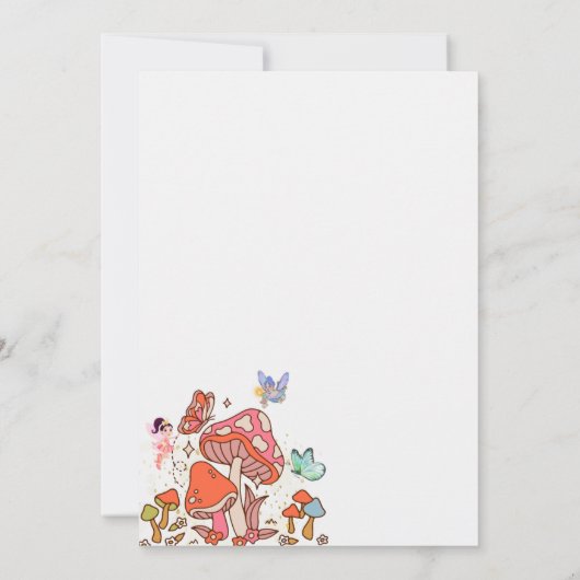 Fairy eerste verjaardag schattige Waterverf padden Kaart (Achterkant)