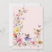 Fairy Eerste Verjaardag Schattigee Bloementuin Fai Kaart (Achterkant)