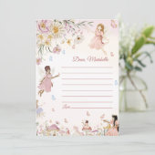 Fairy Eerste Verjaardag Tijd Capsule Note Kaart (Staand voorkant)