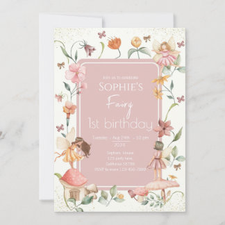 Fairy Eerste Verjaardag Uitnodiging Fairy Uitnodig