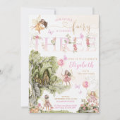 Fairy Eerste Verjaardagsbos Waterverf Kaart (Voorkant)