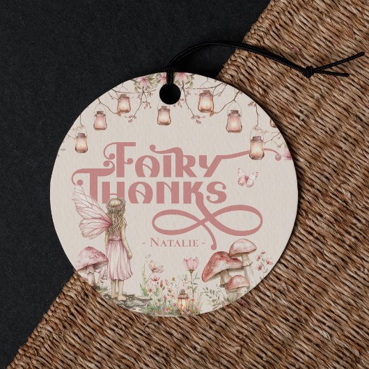 Fairy Eerste Verjaardagsfeest Thema Aangepast dank Bedankjes Labels