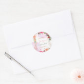 Fairy Eerste Verjaardagsfeestje Baby Meisje Ronde Sticker (Envelop)