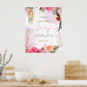 Fairy Eerste Verjaardagsfeestje Baby Meisje Welkom Poster (Keuken)
