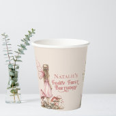 Fairy Eerste Verjaardagsfeestje Blush Roze Geperso Papieren Bekers