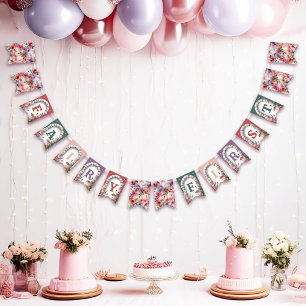 Fairy Eerste Verjaardagsfeestje Decor Bunting Bann Vlaggetjes