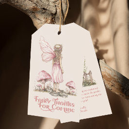 Fairy eerste verjaardagsfeestje gepersonaliseerd d cadeaulabel