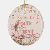 Fairy eerste verjaardagsfeestje gepersonaliseerd d keramisch ornament (Links)