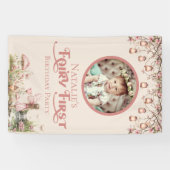 Fairy eerste verjaardagsfeestje gepersonaliseerd v spandoek (Horizontaal)