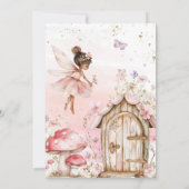 Fairy eerste verjaardagsfeestje kaart (Achterkant)