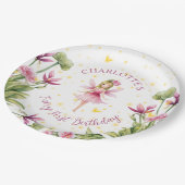 Fairy Eerste Verjaardagsfeestje Papier Bord (Gekanteld)