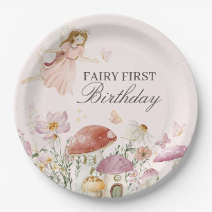 Fairy Eerste Verjaardagsfeesttafel Decor Papieren Bordje
