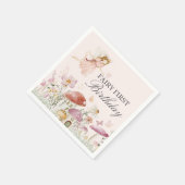 Fairy Eerste Verjaardagsfeesttafel Decor Servet (Hoek)