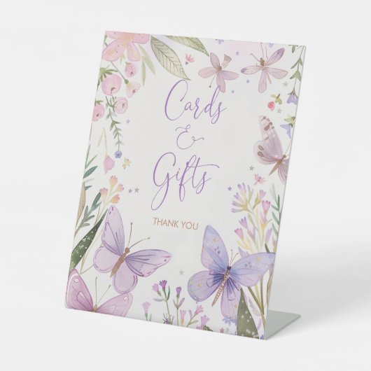 Fairy eerste verjaardagskaarten en geschenken reclamebord met voetstuk (Voorkant)