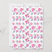 Fairy Eerste Waterverf Bloemen Meisjes 1e Verjaard Bedankkaart (Achterkant)