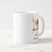 Fairy Eerste Waterverf Bloemen Meisjes 1e Verjaard Grote Koffiekop (Voorkant rechts)