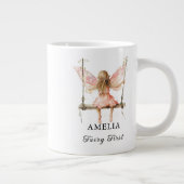 Fairy Eerste Waterverf Bloemen Meisjes 1e Verjaard Grote Koffiekop (Rechts)