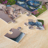 Fairy Elf and Baby Dragons Cute Landscape Legpuzzel (Zijkant)