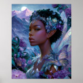 Fairy Elf Black Fantasy Art African American Poster (Voorkant)