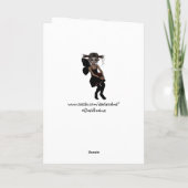 Fairy Elf Dark Wolf Raven De trappen Happy Birthda Kaart (Achterkant)