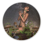 Fairy Elf Praying to the Sterrennacht Knob Keramische Knop (Voorkant)