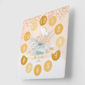 Fairy en Bird Kinder Large Clock Vierkante Klok (Hoek)