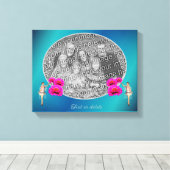 Fairy en bloemen gepersonaliseerd Voeg je eigen fo Canvas Afdruk (Insitu (Houten vloer))