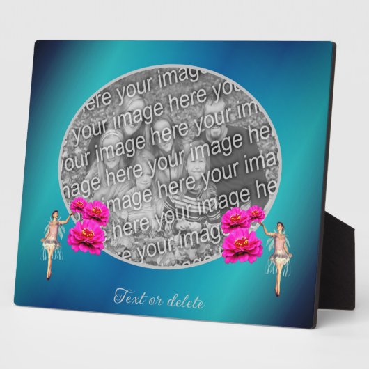 Fairy en bloemen gepersonaliseerd Voeg je eigen fo Fotoplaat (Zijkant)