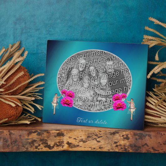 Fairy en bloemen gepersonaliseerd Voeg je eigen fo Fotoplaat (Zijkant)