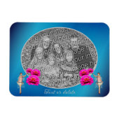 Fairy en bloemen gepersonaliseerd Voeg uw foto toe Magneet (Horizontaal)