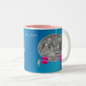 Fairy en bloemen gepersonaliseerd Voeg uw foto toe Tweekleurige Koffiemok (Voorkant rechts)