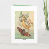 Fairy en Butterfly in de lucht Wenskaart Kaart (Achterkant)