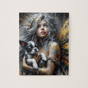 Fairy en een Boston Terrier-puppy Legpuzzel